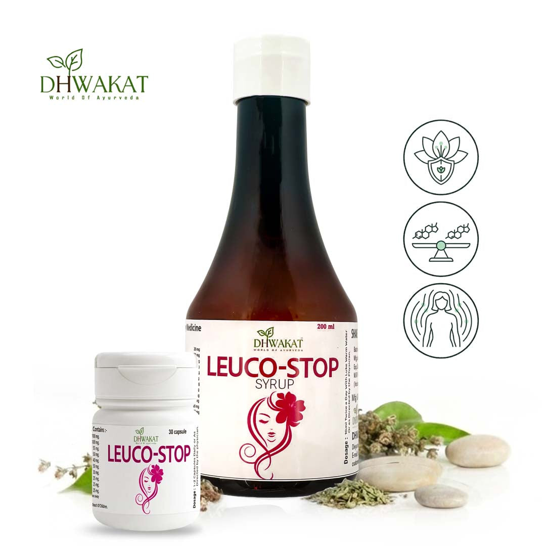 Leuco Stop Syrup - Ayurvedic Leucorrhoea Care Combo
