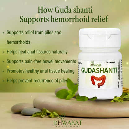 GudaShanti - Ayurvedic Piles Fissure Support Capsule