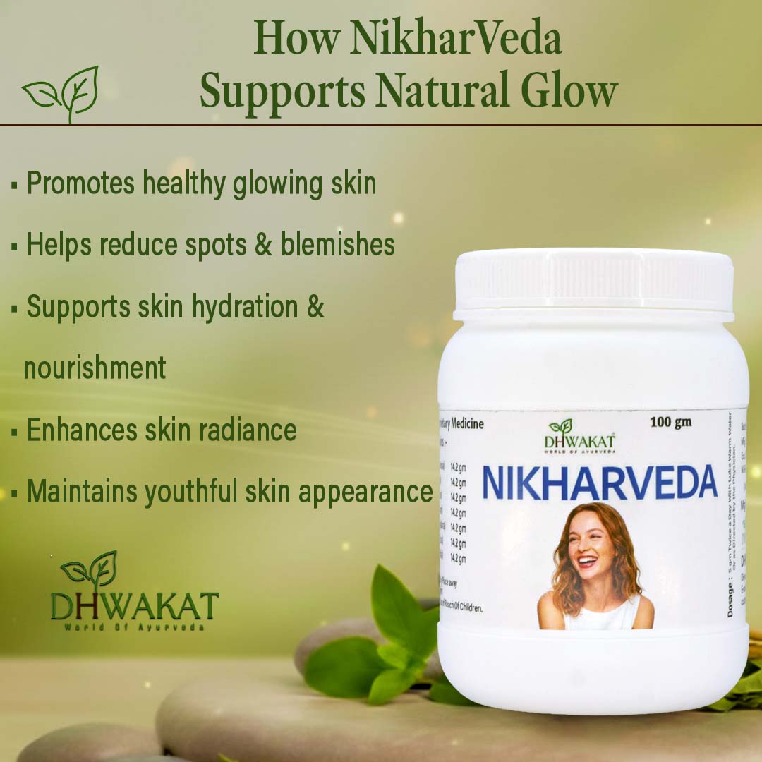 NikharVeda - Ayurvedic Skin Glow & Care Support Powder