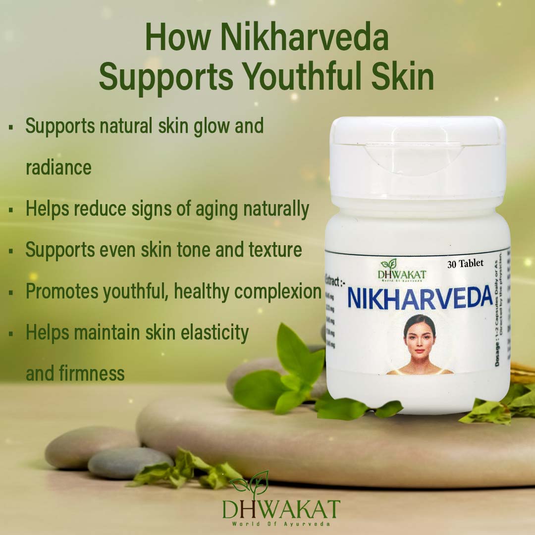 NikharVeda - Ayurvedic Skin Glow & Care Support Tablets