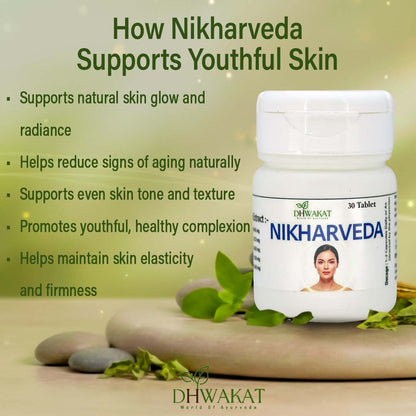 NikharVeda - Ayurvedic Skin Glow & Care Support Tablets