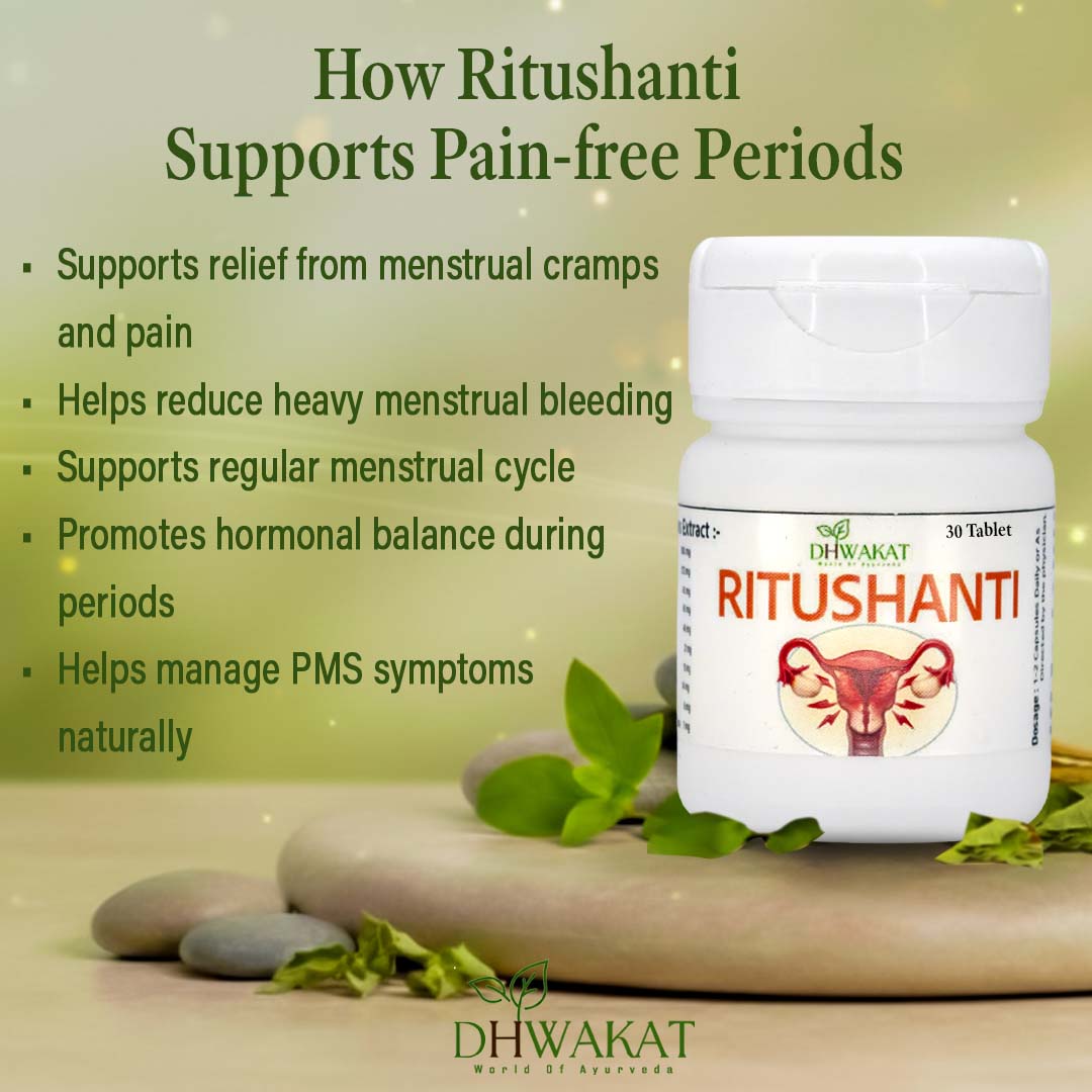 Ritushanti - Ayurvedic Periods Pain Support Tablets