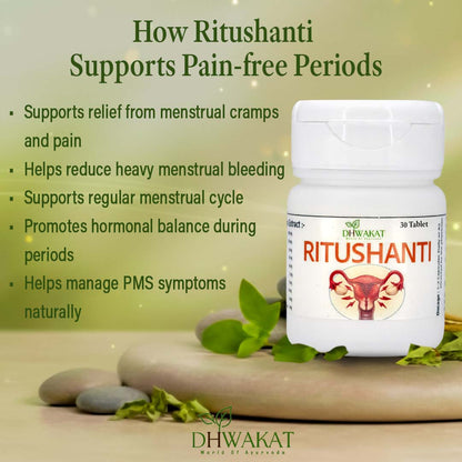 Ritushanti - Ayurvedic Periods Pain Support Tablets