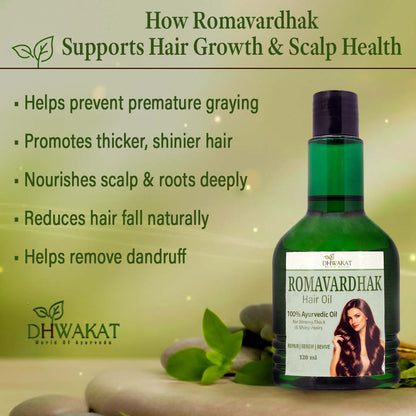 RomaVardhak - Ayurvedic Hair Fall Control & Hair Growth Support Oil