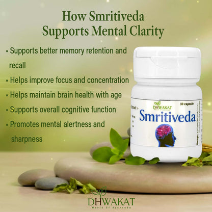 Smritiveda - Ayurvedic Brain & Memory Support Support Tablets