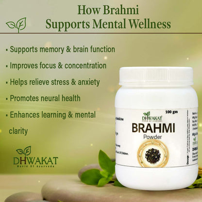 Brahmi - Ayurvedic Brain & Memory Support Support Powder