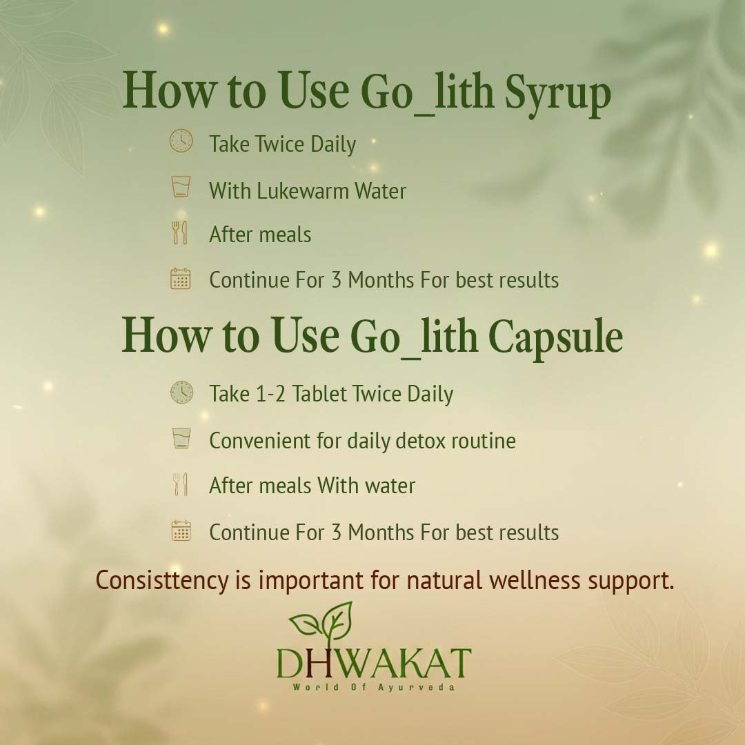 GOLith - Ayurvedic Renal Calculi & Urinary Wellness Support Combo