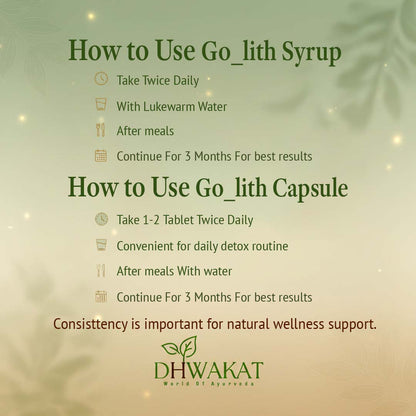 GOLith - Ayurvedic Renal Calculi & Urinary Wellness Support Combo
