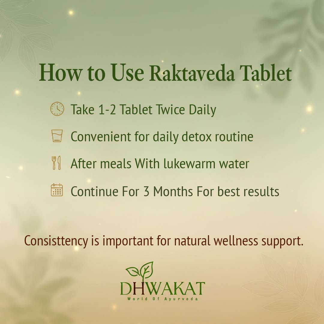 Raktaveda - Ayurvedic Detox & Blood Purifier Support Tablets