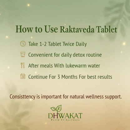 Raktaveda - Ayurvedic Detox & Blood Purifier Support Tablets