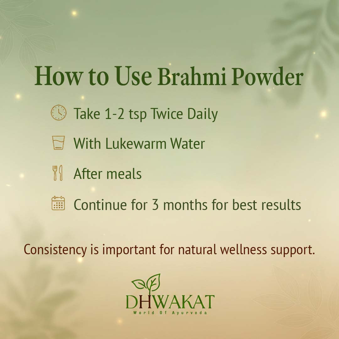 Brahmi - Ayurvedic Brain & Memory Support Support Powder