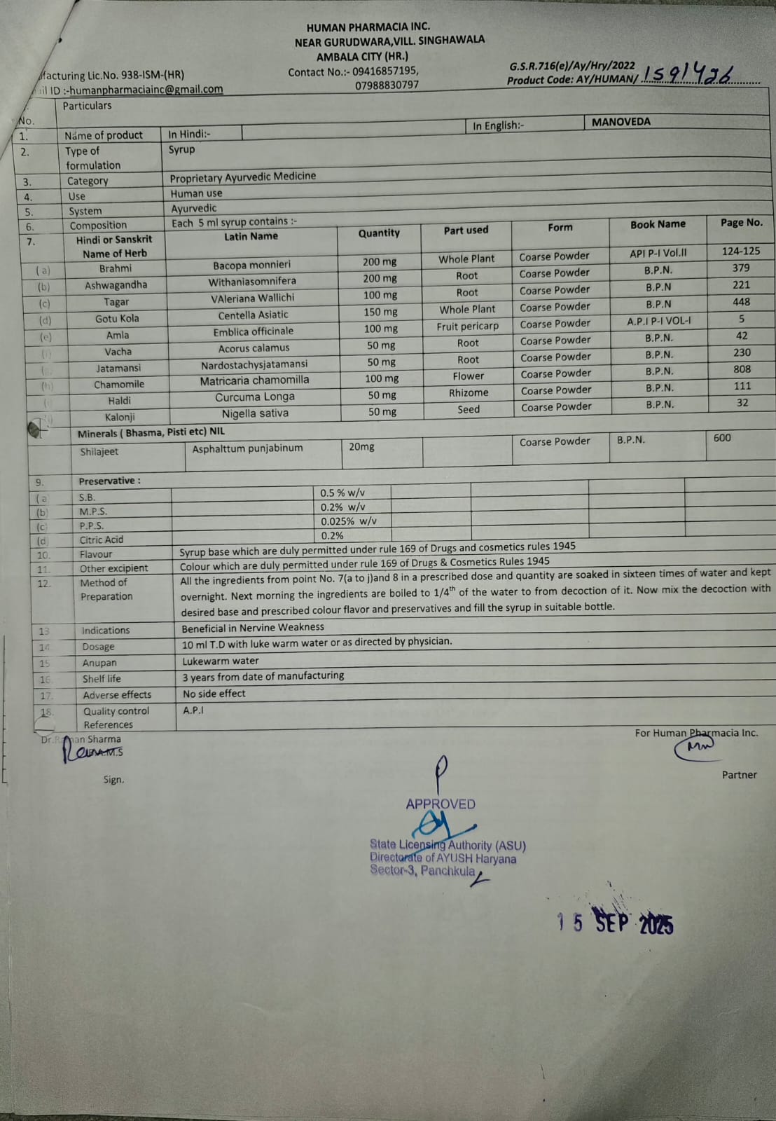 AYUSH LICENSE