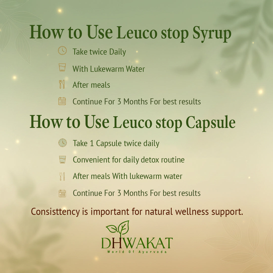 Leuco Stop Syrup - Ayurvedic Leucorrhoea Care Combo